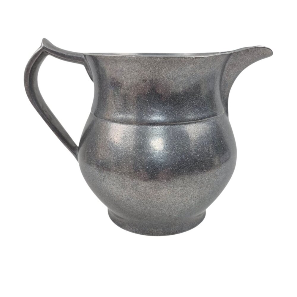 Wilton Pitcher Pewter Colomial Style Matte Finish Vintage USA Handle Spout